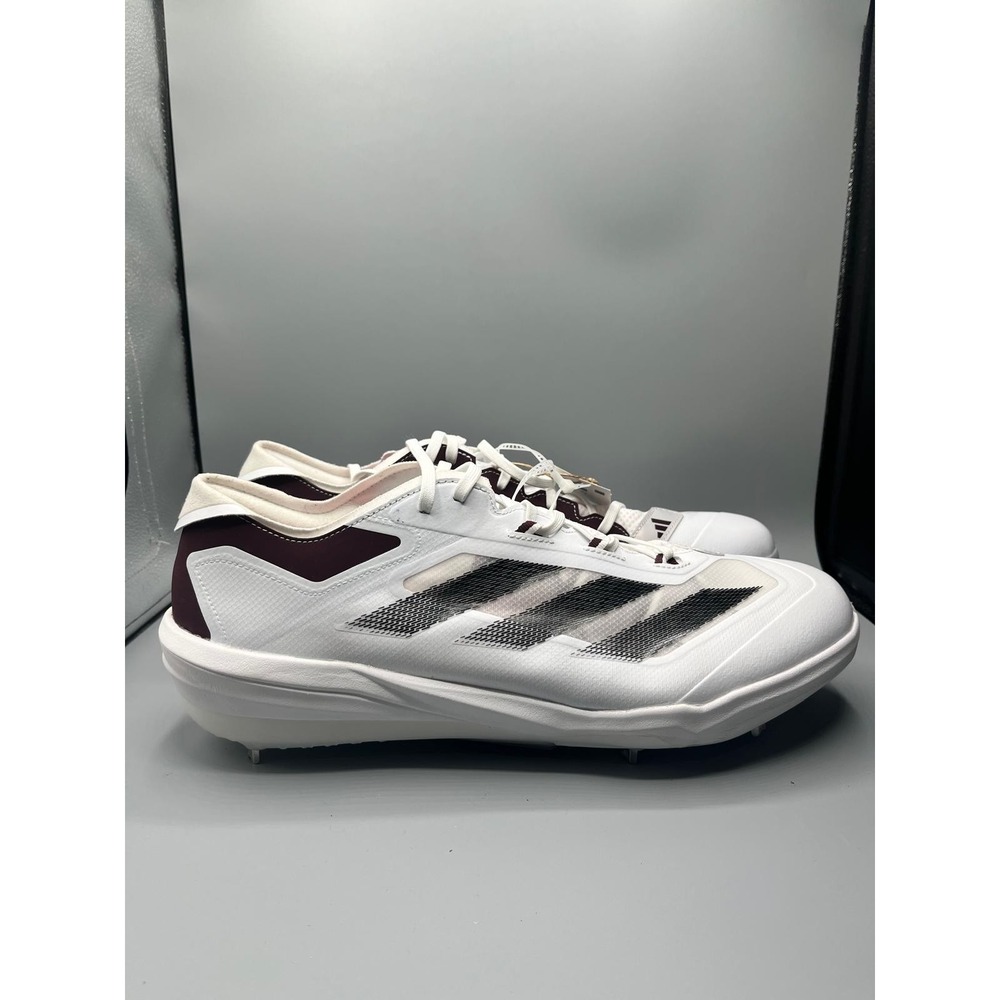 Adidas Adizero Impact Baseball Cleats White Team Maroon ID0970 Men's Sz 17 NWT